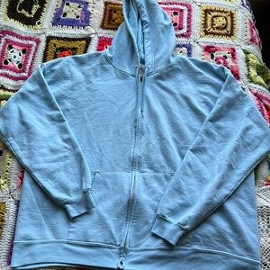 Baby blue zip up